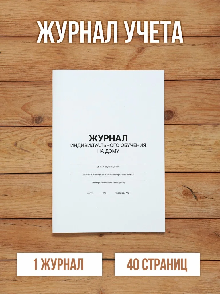 1 шт Журнал учета индивидуального обучения на дому